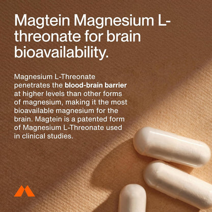 Momentous Magtein Magnesium L-Threonate, Cognitive Health Supplement, 145mg